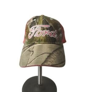 Infinity Headwear Womens Ford Camo Pink Mesh Baseball Cap Adjustable